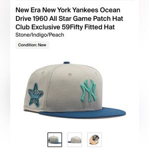 New Era New York Yankees Ocean Drive 25th Anniversary Patch Hat Club 7 1/4 new